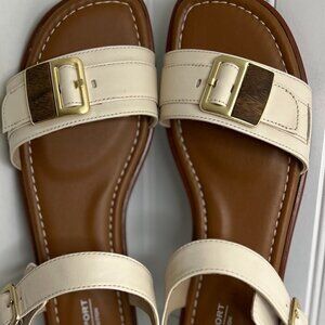 Rockport Womens TM Zadie Buckle Leather Sandal  Size 10